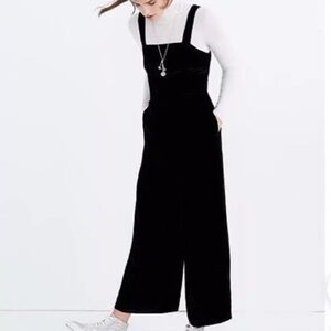 MADEWELL Crushed Velvet Wide Leg Jumpsuit